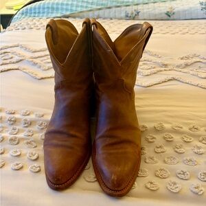 Tecovas Tan Leather Women's Ankle Cowboy Boots